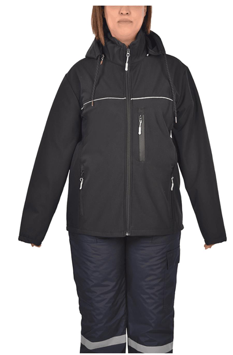 Softshell Mont Kapşonlu Su ve Soğuk Geçirmez Unisex